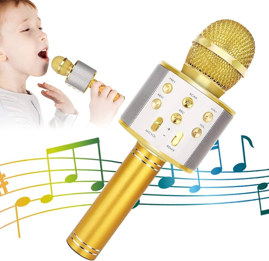 Wireless Bluetooth Karaoke Microphone for Kids
